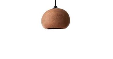 Foto Ay Illuminate - Pebble Terracotta Small - Hanglamp - Bruin - 28 H:16