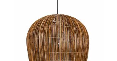 Foto Ay Illuminate - Rattan Bell - Hanglamp - Rattan - Naturel - 85 H:85
