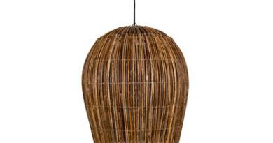 Foto Ay Illuminate - Rattan Bulb - Hanglamp - Rattan - Naturel - 54 H:63