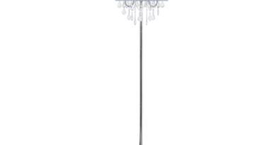 Foto Beliani EVANS Staande lamp zilver