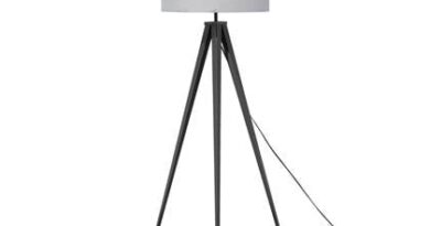 Foto Beliani STILETTO Staande lamp grijs
