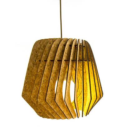Foto Bomerango Kurk Spin lampenkap - Hout - Medium  37 cm