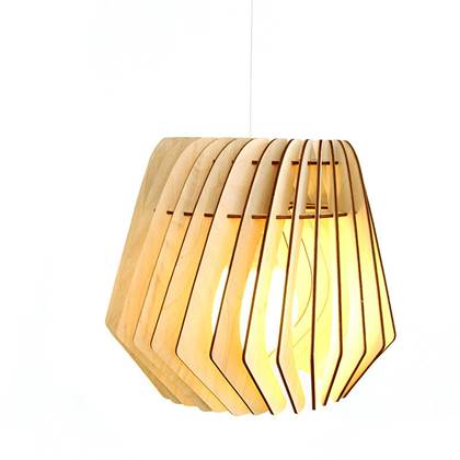 Foto Bomerango Spin lampenkap - Hout - Medium  36 cm