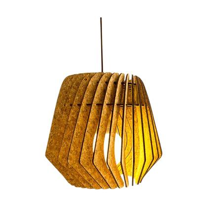 Foto Bomerango Spin M kurken hanglamp medium - met koordset zwart -  37 cm