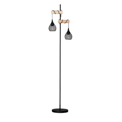 Foto Bussandri Vloerlamp industrieel - Metaal - Zwart