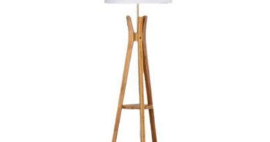 Foto Bussandri Vloerlamp scandinavisch - Hout - Wit