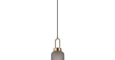 Foto Duverger Pendant - Hanglamp - cilinder - gerookt glas - koper - 1
