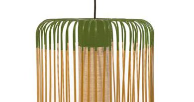 Foto Forestier Bamboo Light hanglamp medium groen