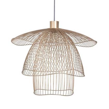 Foto Forestier Forestier Papillon Hanglamp Small Champagne