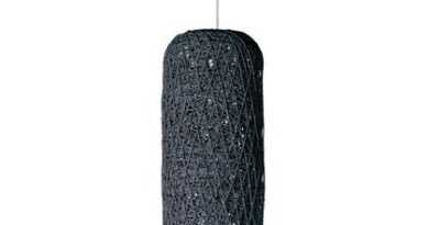 Foto Home sweet home Cocon tube Hanglamp Ã¢" Zwart