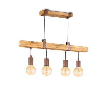Foto Home sweet home Denton Hanglamp 4L - Hout / roest