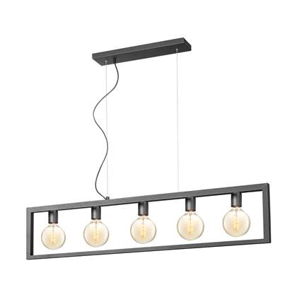 Foto Home sweet home Fito Hanglamp 5L rechthoek vlak - Zwart