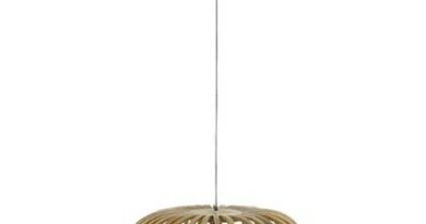 Foto Hoyz - Hanglamp 1L 65 stripes / Massief mango naturel