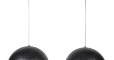 Foto Hoyz - Hanglamp - 2x60 Metalen Bolvormige Hanglampen
