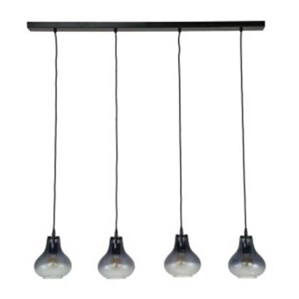 Foto Hoyz - Hanglamp 4L Kegel Glass - Grijs