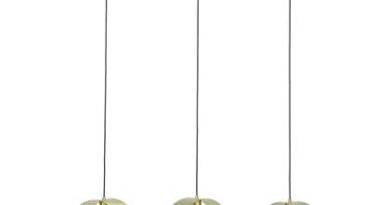 Foto Hoyz - Hanglamp Vegas met 3 ronde lampen - Goud afgewerkt - 150cm lang
