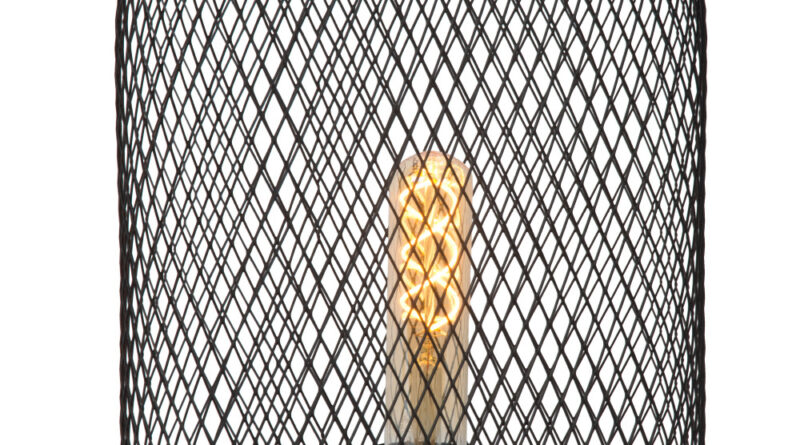 Foto Lucide MESH - Tafellamp - 1xE27 - Zwart