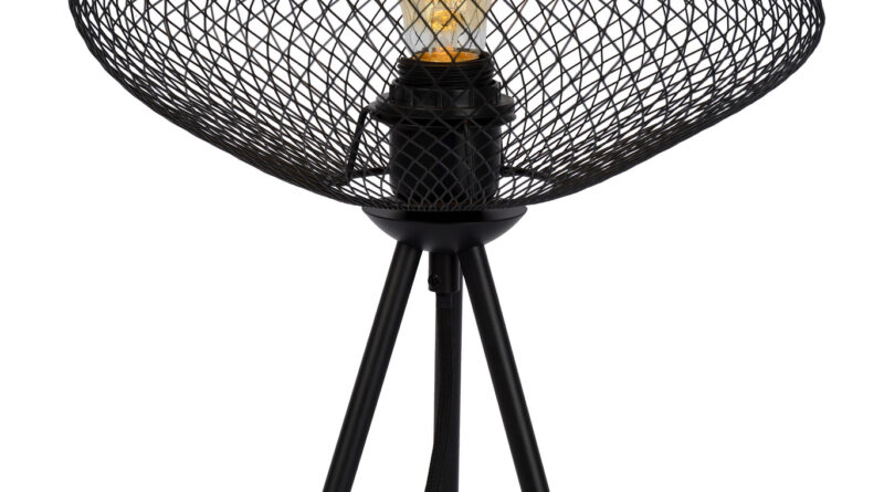 Foto Lucide MESH - Tafellamp - 30 cm - 1xE27 - Zwart