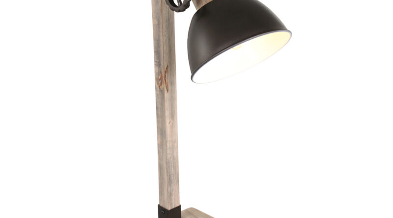 Foto Mexlite Tafellamp mexlite gearwood 2665a gun metal