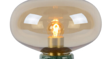 Foto Lucide CHARLIZE - Tafellamp - 23 cm - 1xE27 - Amber