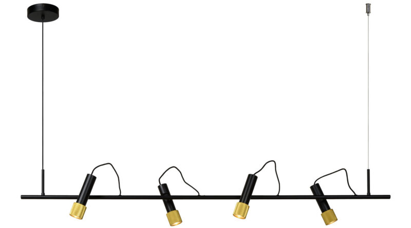 Foto Lucide DUELE - Hanglamp - LED - 4x5W 3000K - Zwart