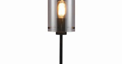 Foto Freelight Tafellamp Ventotto H 58 cm 15 cm rook glas zwart