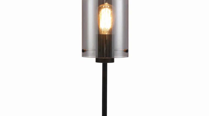 Foto Freelight Tafellamp Ventotto H 58 cm 15 cm rook glas zwart