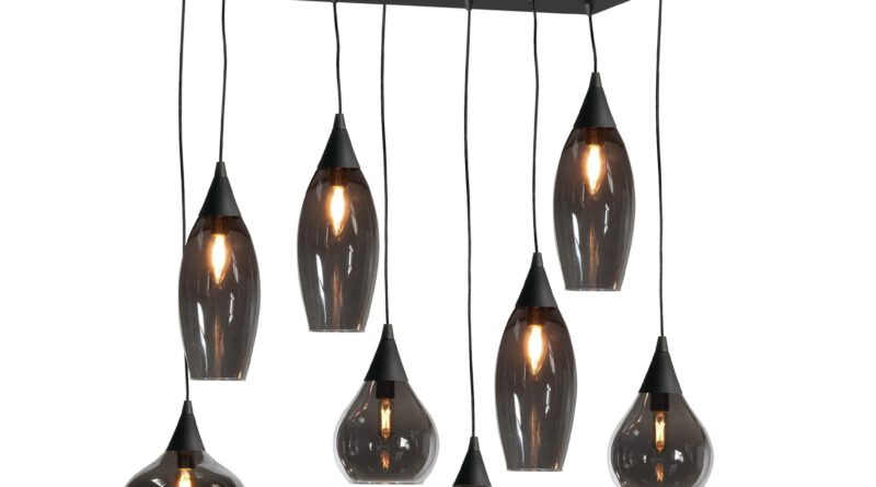 Foto Highlight Hanglamp Cambio 8 lichts L 95 x B 40 cm zwart