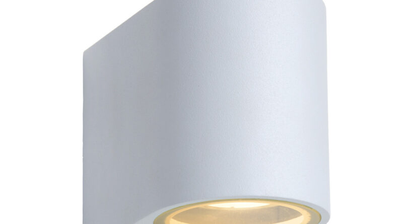 Foto Lucide ZORA-LED - Wandspot Buiten - LED Dimb. - GU10 - 1x5W 3000K - IP44 - Wit