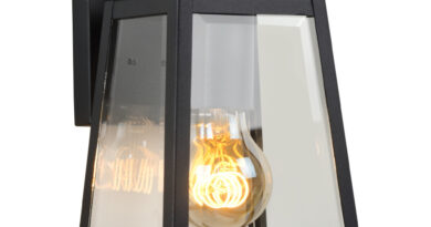 Foto Lucide MATSLOT - Wandlamp Buiten - 1xE27 - IP23 - Zwart