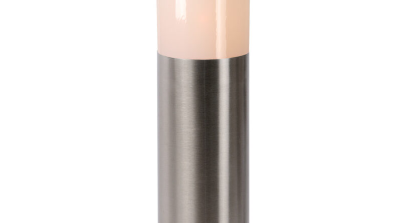 Foto Lucide KIBO - Sokkellamp Buiten - 1xE27 - IP44 - Mat chroom
