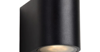 Foto Lucide ZORA-LED - Wandspot Buiten - LED Dimb. - GU10 - 1x5W 3000K - IP44 - Zwart