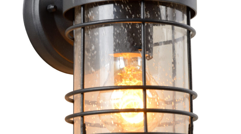Foto Lucide KEPPEL - Wandlamp Buiten - 1xE27 - IP23 - Zwart