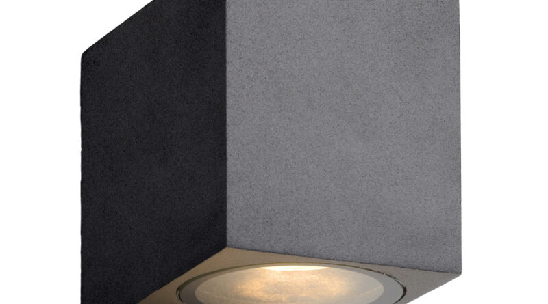 Foto Lucide ZORA-LED - Wandspot Buiten - LED Dimb. - GU10 - 1x5W 3000K - IP44 - Zwart