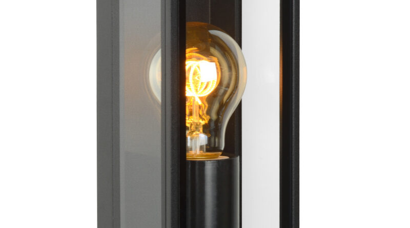Foto Lucide DUKAN - Wandlamp Buiten - 1xE27 - IP65 - Zwart