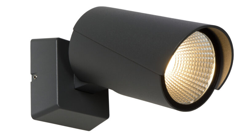 Foto Lucide MANAL - Wandspot Buiten - LED - 1x12W 3000K - IP65 - Antraciet