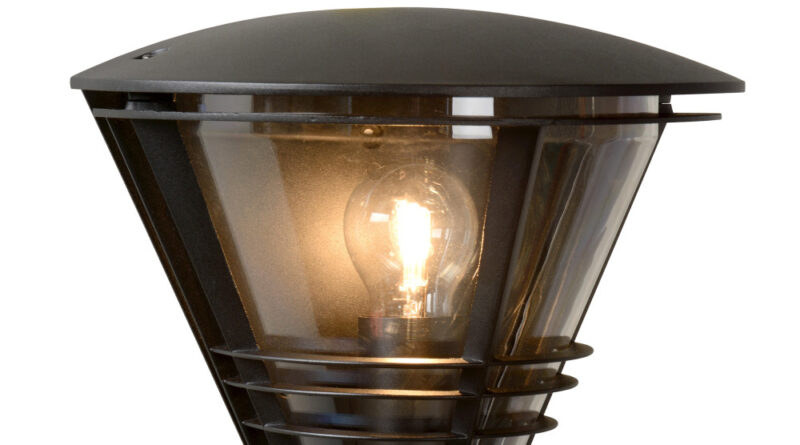 Foto Lucide LIVIA - Wandlamp Buiten - 1xE27 - IP44 - Zwart