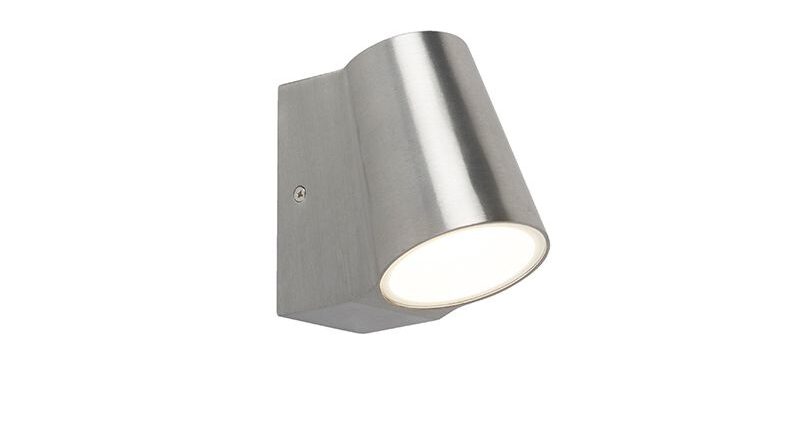 Foto Qazqa Buitenlamp Uma mat chroom dag nacht sensor