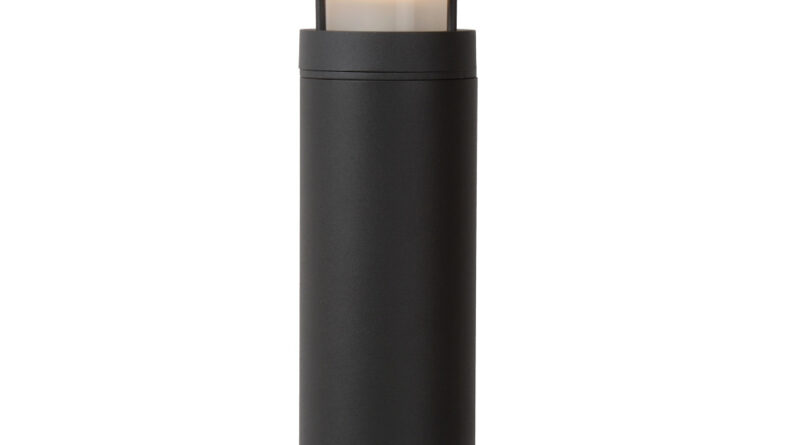 Foto Lucide SOLID - Sokkellamp Buiten - 9 cm - 1xE27 - IP54 - Antraciet
