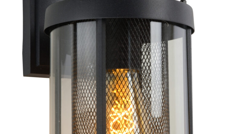 Foto Lucide MAKKUM - Wandlamp Buiten - 1xE27 - IP23 - Zwart