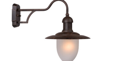 Foto Lucide ARUBA - Wandlamp Buiten - 1xE27 - IP44 - Roest bruin