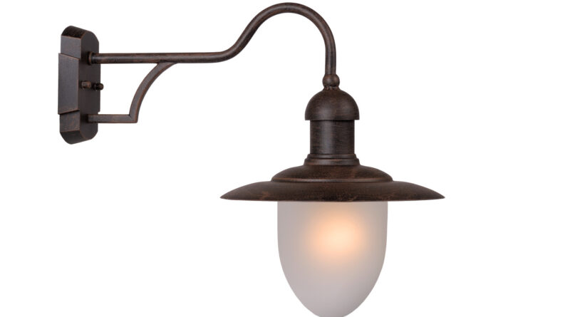 Foto Lucide ARUBA - Wandlamp Buiten - 1xE27 - IP44 - Roest bruin