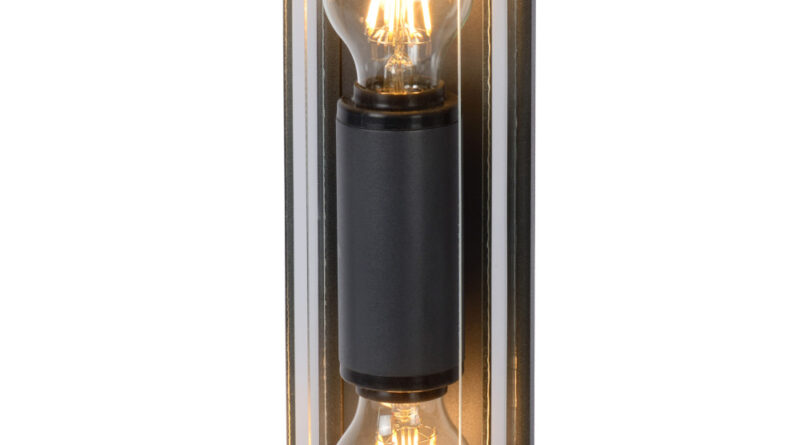 Foto Lucide CLAIRE - Wandlamp Buiten - 2xE27 - IP54 - Antraciet
