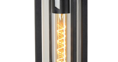 Foto Lucide GARLAND - Wandlamp Buiten - 1xE27 - IP44 - Zwart