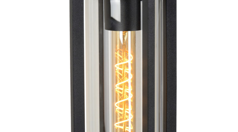 Foto Lucide GARLAND - Wandlamp Buiten - 1xE27 - IP44 - Zwart