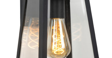 Foto Lucide MATSLOT - Wandlamp Buiten - 1xE27 - IP23 - Zwart