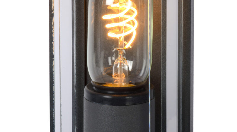 Foto Lucide CLAIRE - Wandlamp Buiten - 1xE27 - IP54 - Antraciet