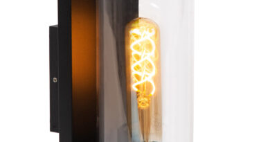Foto Lucide SLIGO - Wandlamp Buiten - 1xE27 - IP65 - Zwart