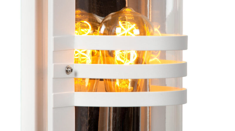 Foto Lucide PRIVAS - Wandlamp Buiten - 1xE27 - IP44 - Wit
