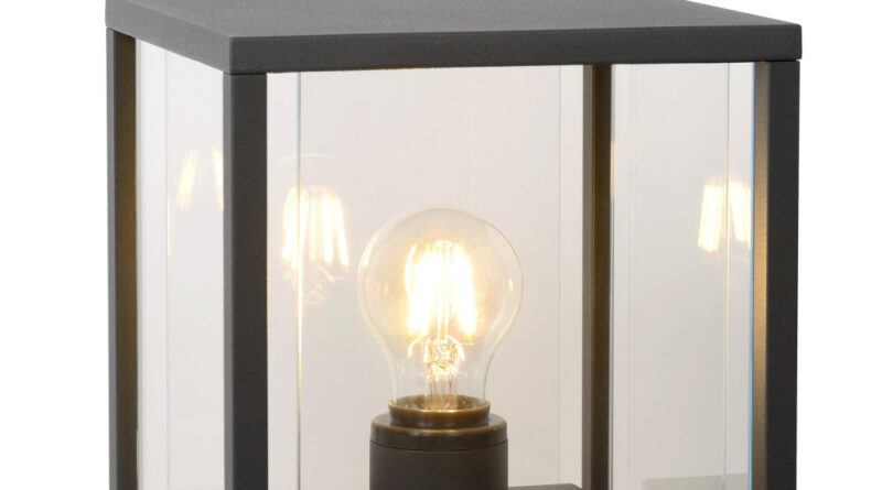 Foto Lucide CLAIRE - Sokkellamp Buiten - 1xE27 - IP54 - Antraciet